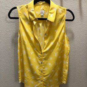 A New Day Yellow Sleeveless Blouse